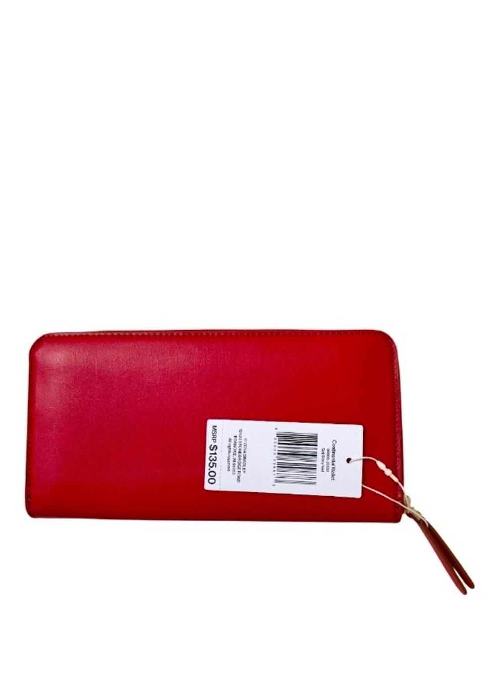 NWT Vera Bradley Bonded Leather 8” Continental Wallet Gogi Berry Red